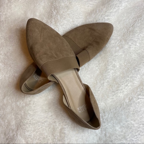 Eileen Fisher Fluted Pointed Toe Suede Flat 8.5 - Picture 5 of 5